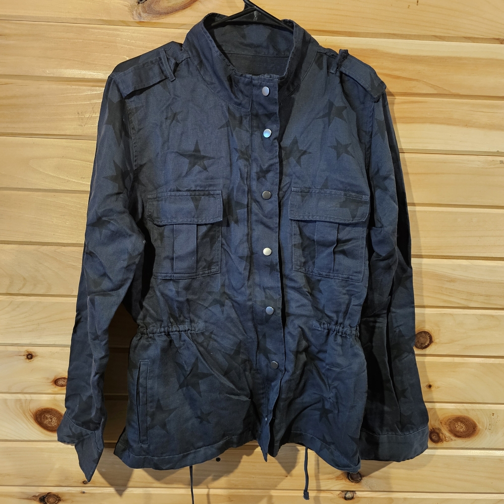 Rails Women's Star Pattern Jacket Black Grey/blueish